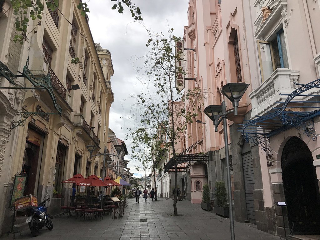 Una calle de Quito, la capital de Ecuador